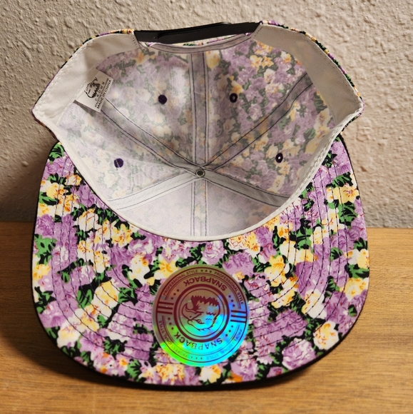 Floral Crown Snapback Hat Blank - Picture 4 of 4